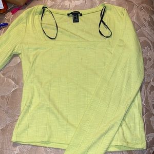 Women’s long sleeve lime green shirt